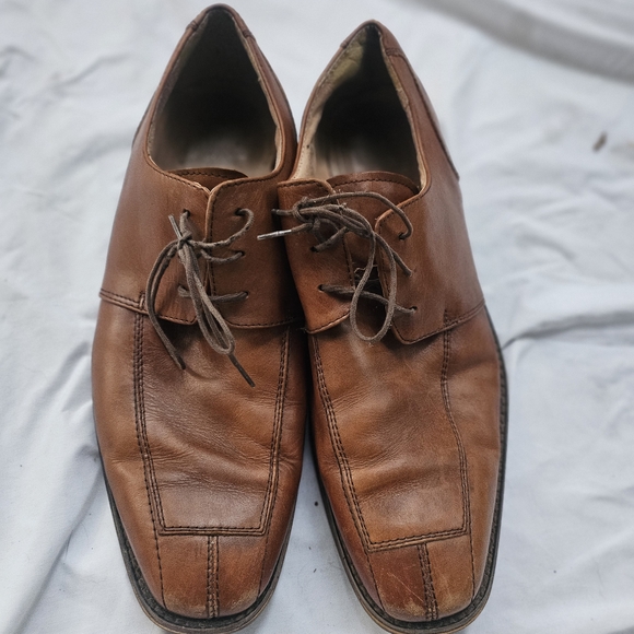 Florsheim Brown Leather with Leather Lining Mens Lace Up Oxfords Size 13 - Picture 1 of 6